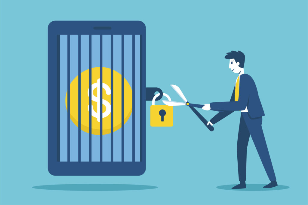 quelqu'un libère de l'argent d'une prison